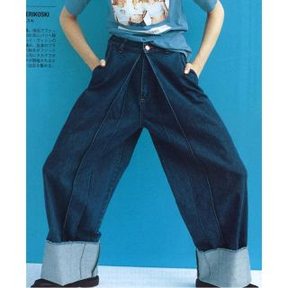 ジョンローレンスサリバン　cutoff wide denim