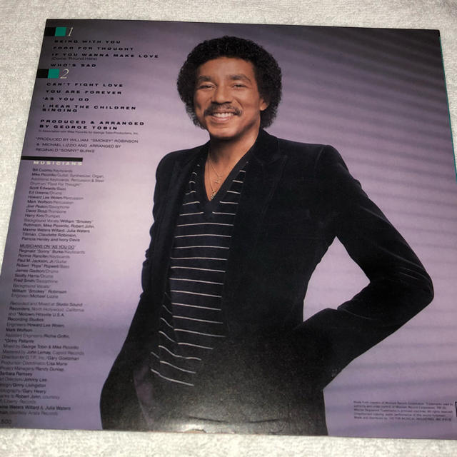 SMOKEY ROBINSON   BEING WITH YOU (LPレコード 楽器のDJ機器(レコード針)の商品写真