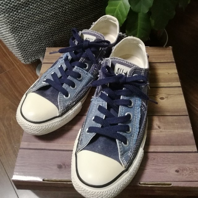 CONVERSE オールスター デニム パッチワーク 24.5cm★