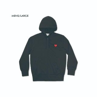 コムデギャルソン(COMME des GARCONS)のPLAY コムデギャルソン　メンズ ジップパーカー　BLK / L 新品送料込(パーカー)