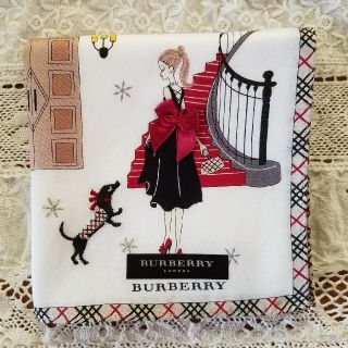 バーバリー(BURBERRY)のレア BURBERRY バーバリー ハンカチ 女の子柄 刺繍 新品(ハンカチ)