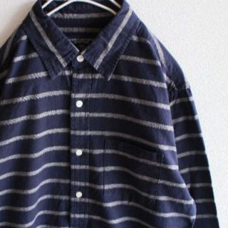 アメリカンイーグル(American Eagle)のUS アメリカンイーグル navygray ボーダー シャツ XS(シャツ)