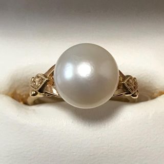 ミキモト(MIKIMOTO)の美品 MIKIMOTO 9ミリ パール リング TASAKI お好きな方にも！(リング(指輪))