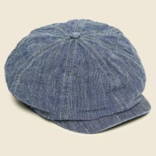 新品*RRL*インディゴ ニュースボーイ キャップ*L*キャスケット