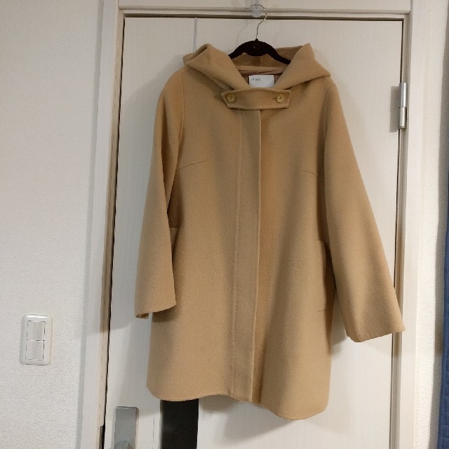 IENA(イエナ)のIENA ウールフードコート キャメル レディースのジャケット/アウター(その他)の商品写真