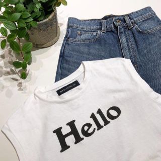 マディソンブルー(MADISONBLUE)のMADISONBLUE💙Helloタンクトップ  ロゴTシャツ(タンクトップ)