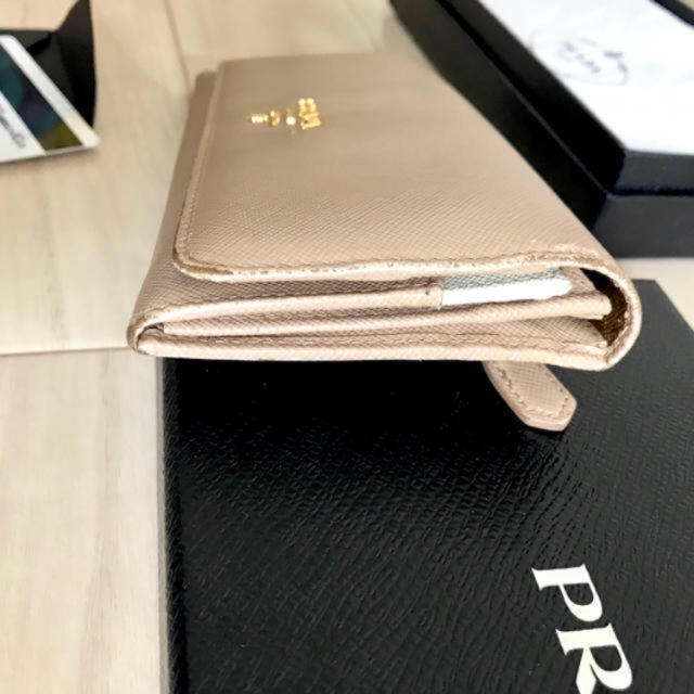 即日発送】 PRADA - 『プラダ サフィアーノ 長財布 ベージュ 画像追加