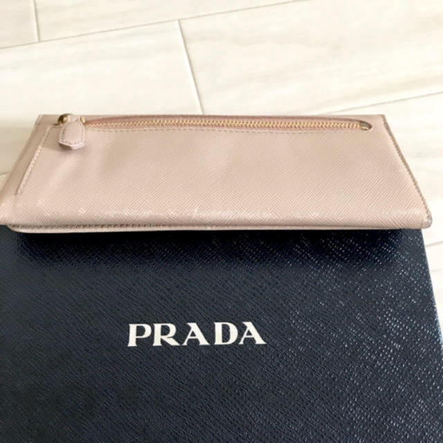 即日発送】 PRADA - 『プラダ サフィアーノ 長財布 ベージュ 画像追加