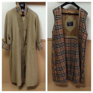 信頼ジャケット/アウターバーバリー(BURBERRY) カシミヤマフラー ロングコート(レディース)の