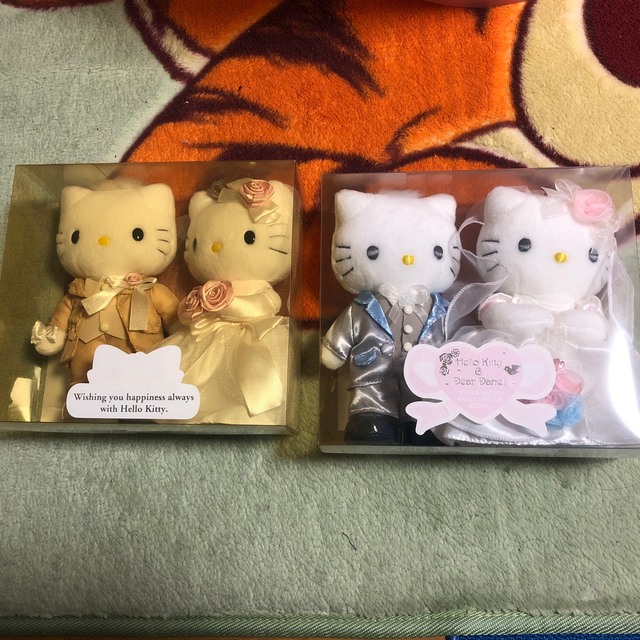 2点　キティちゃん＆ダニエルくん ウェディングドレス ぬいぐるみ