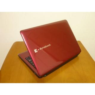 トウシバ(東芝)の人気の赤レッドカラー win7 東芝ダイナブック HDD320G(ノートPC)