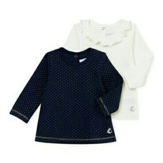 プチバトー(PETIT BATEAU)の期間限定セール　新品　長袖カットソー　24m　ホワイト(シャツ/カットソー)