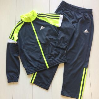 アディダス(adidas)のadidas ジャージ上下セット チャコール×ライム/130(その他)