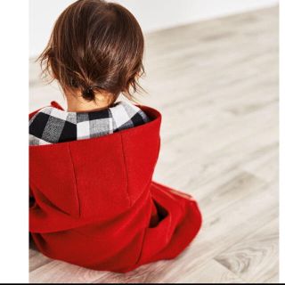 ザラキッズ(ZARA KIDS)のザラベイビー  チェック柄 レッドコート(コート)