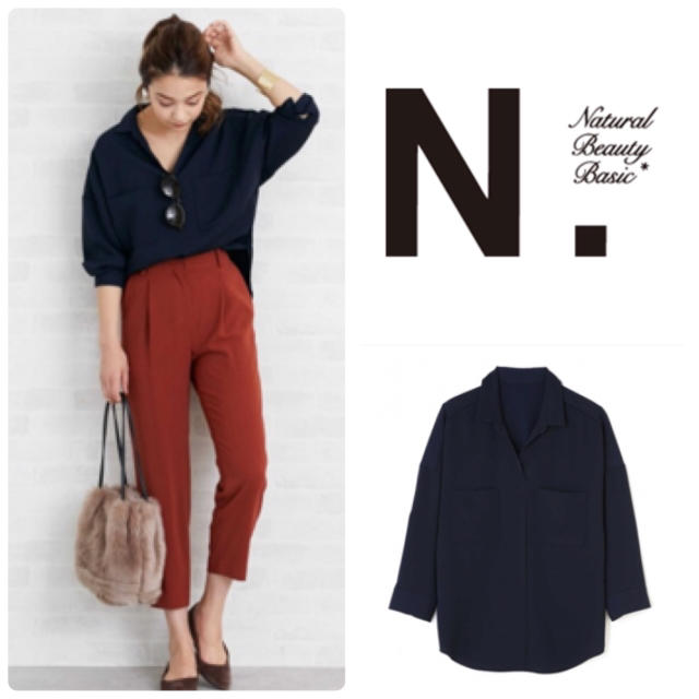 N.Natural beauty basic(エヌナチュラルビューティーベーシック)のN.NBB ビッグシャツ レディースのトップス(シャツ/ブラウス(長袖/七分))の商品写真