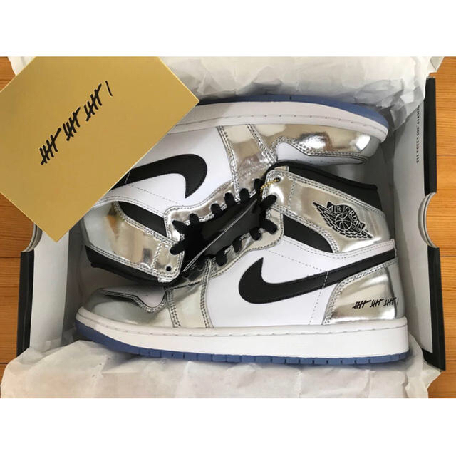 本物品質の - NIKE 新品 シルバー 16 THINK レトロハイ ジョーダン1
