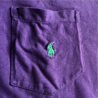 ポロラルフローレン(POLO RALPH LAUREN)の90s POLO ポロラルフローレン ポケットTシャツ ビンテージ M 紫(シャツ)