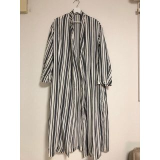 ６ ロク UNITEDARROWS ストライプ コート シルク ロング