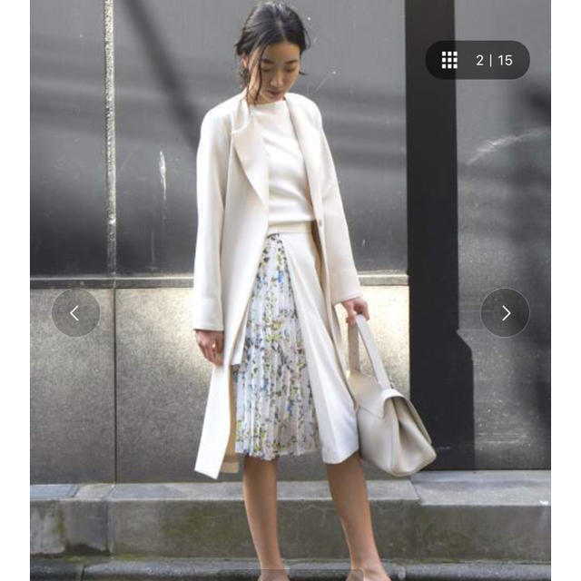 TONALトーナル★ノーカラーガウンコート36★ホワイト★ユナイテッドアローズ | フリマアプリ ラクマ 美品 TONAL ストレッチ ノーカラーガウンコート(38)