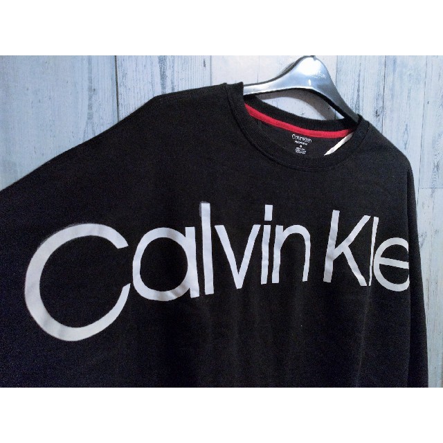 Calvin Klein(カルバンクライン)のCalvin Klein ワイドロゴ スウェット ブラック M レディースのトップス(トレーナー/スウェット)の商品写真