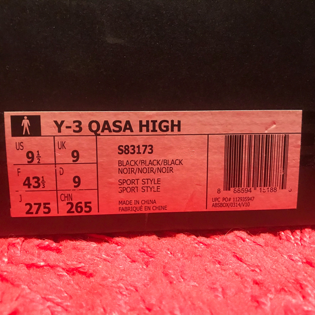 Y-3(ワイスリー)のY-3 QASA HIGH トリプルブラック メンズの靴/シューズ(スニーカー)の商品写真