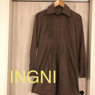 イング(INGNI)のINGNI♡シャツワンピ♡M(ひざ丈ワンピース)