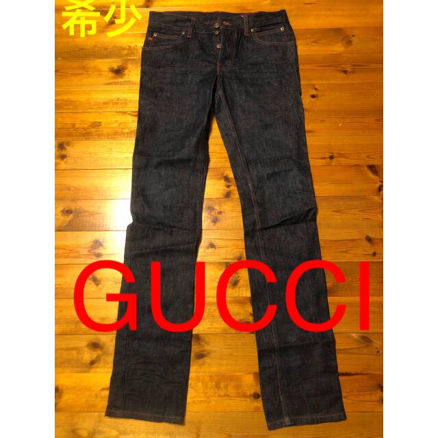 デニム+ジーンズ Gucci - GUCCI jeans red stitch