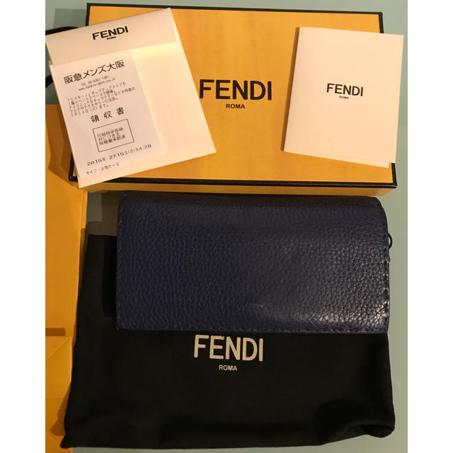 【激レア物・幻の品】FENDI（フェンディ）セレリア長財布 ネイビー×黒限定品