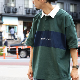 カンゴール(KANGOL)のWEB限定 KANGOL/カンゴール ビッグシルエット ロゴ刺繍 ラガーシャツ(ポロシャツ)