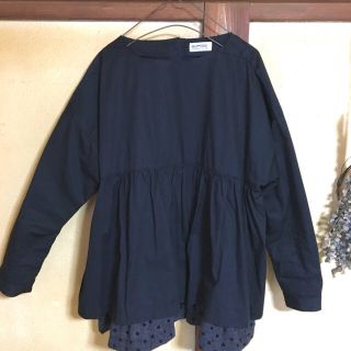 BEAMS BOY ツイード ドット フレンチ スモックレディース