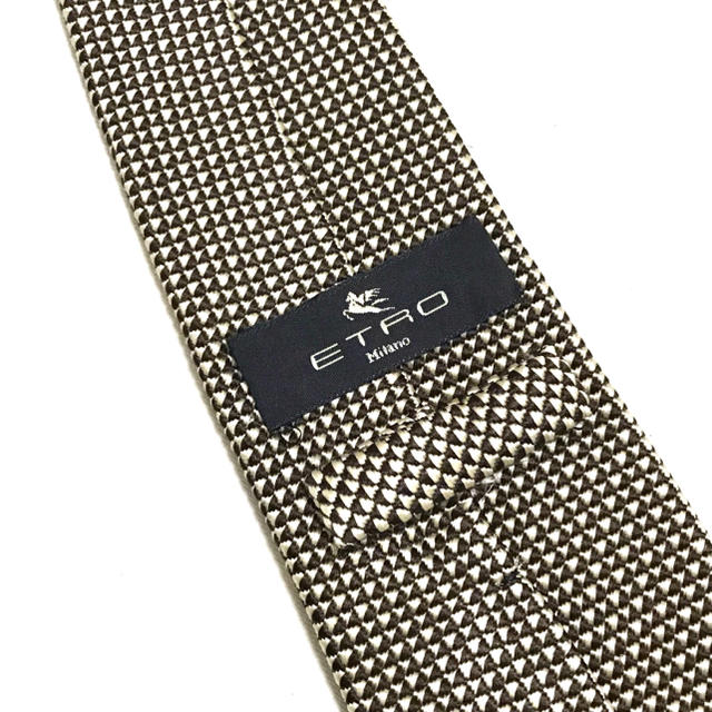 ETRO(エトロ)の定3万美品 ETRO エトロ 格子織コットンシルクネクタイ メンズのファッション小物(ネクタイ)の商品写真