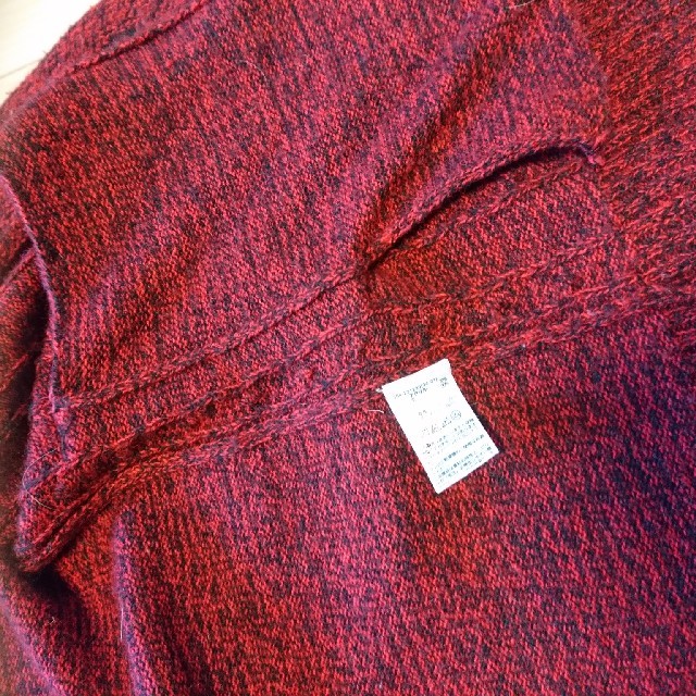 GU(ジーユー)のGUメンズ冬物ガウンジャケット 赤＆黒 メンズのジャケット/アウター(テーラードジャケット)の商品写真