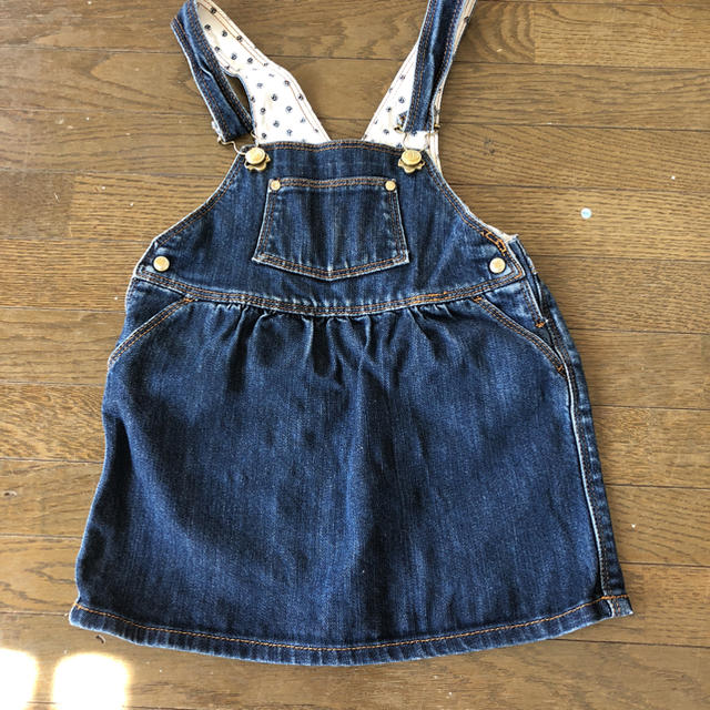 PETIT BATEAU(プチバトー)のプチバトー ジャンパースカート 18m キッズ/ベビー/マタニティのベビー服(~85cm)(ワンピース)の商品写真