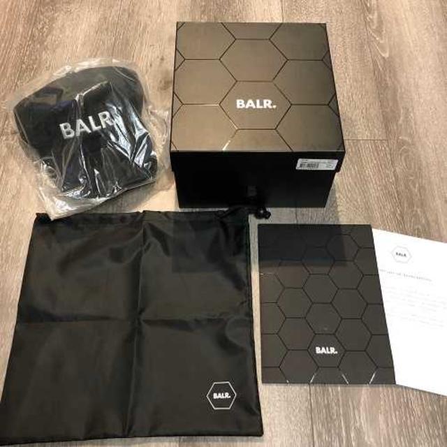 【大人気】BALR. クラッシュ加工 ボックスロゴ キャップ ボーラー