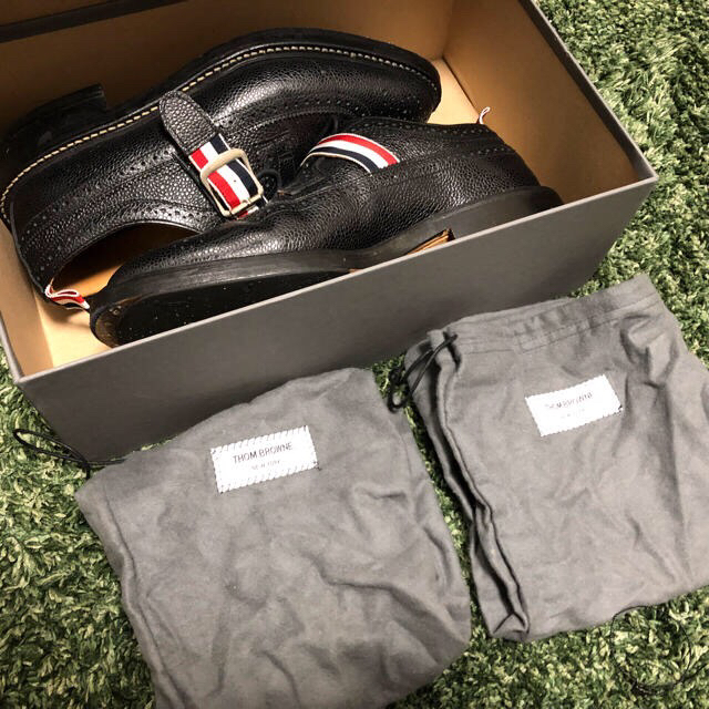 トムブラウン 革靴 トリコロール US9 thom browne