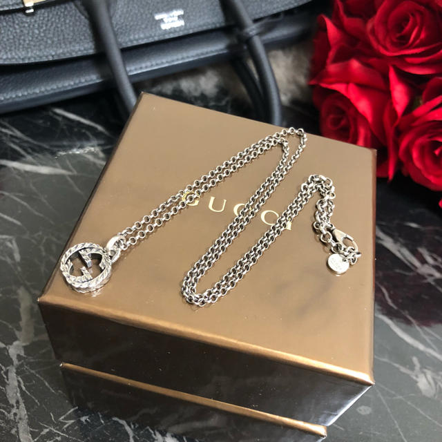 Gucci(グッチ)のGUCCI グッチ シルバー ネックレス インターロッキング  マーモント   メンズのアクセサリー(ネックレス)の商品写真