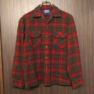 ペンドルトン(PENDLETON)の【ペンドルトン】 ウールチェック シャツ M ビンテージ レア　アメリカ古着(シャツ)