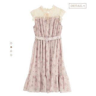 アクシーズファム(axes femme)の花柄シフォンワンピース★axes femme(ひざ丈ワンピース)