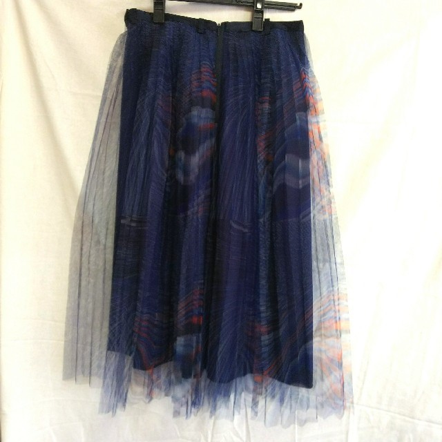 Sensounico(センソユニコ)のプリントチュールのプリーツスカート レディースのスカート(ひざ丈スカート)の商品写真
