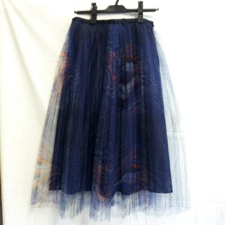 センソユニコ(Sensounico)のプリントチュールのプリーツスカート(ひざ丈スカート)