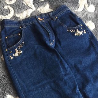 フランシュリッペ ぺったりうさぎデニムパンツ (Mサイズ×こいめ) 美品