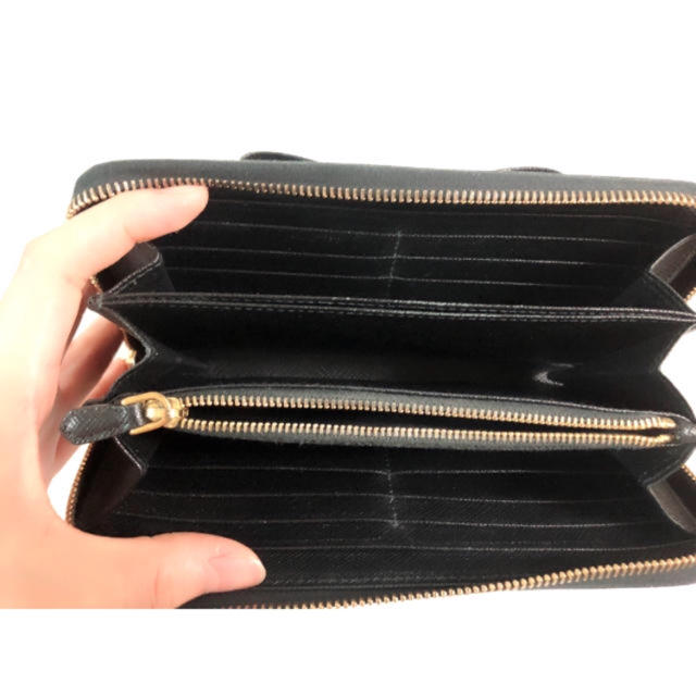 PRADA(プラダ)のPRADA サフィアーノ長財布 リボン ラウンドジップ レディースのファッション小物(財布)の商品写真