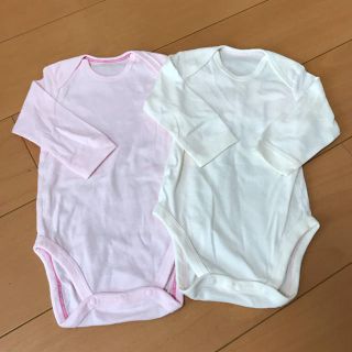 ユニクロ(UNIQLO)の【美品】UNIQLO 肌着 ロンパース 2枚セット 70(肌着/下着)