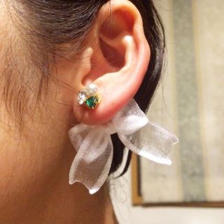 オーガンジーピアスキャッチ(ピアス)