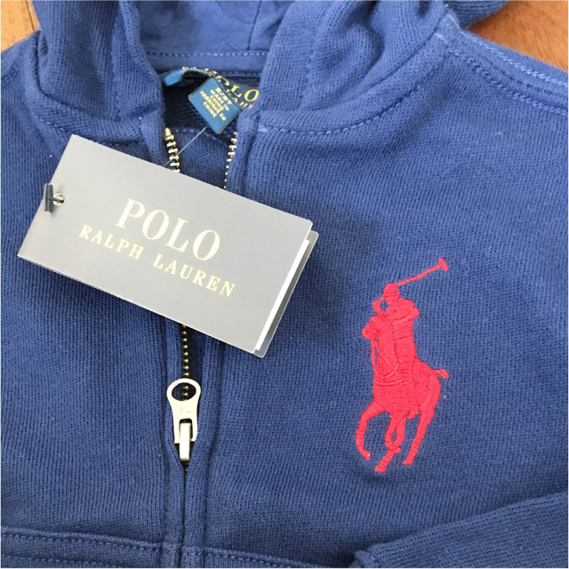 【新品】ラルフローレン ポロ POLO パーカー 青紺 90cm 2T