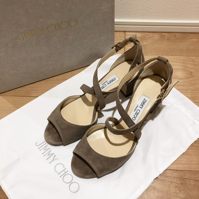 超美品❤️ JIMMY CHOO スエードサンダル 38ハイヒール/パンプス