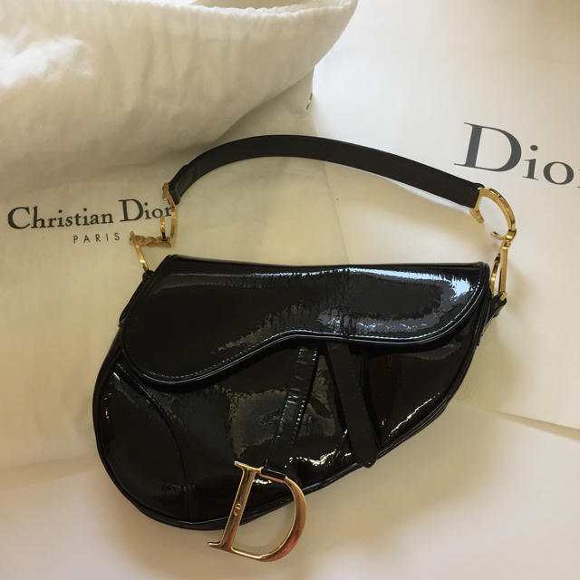 Christian Dior - kuro☆Dior☆☆希少ブラック☆saddle bag☆