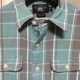 ダブルアールエル(RRL)のRRL ダブルアールエル ヴィンテージ加工  チェックネルシャツxs(Tシャツ/カットソー(七分/長袖))