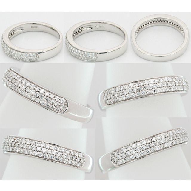 ダイヤ 0.3ct リング 指輪 K18WG パヴェ 上品 綺麗 11号 レディースのアクセサリー(リング(指輪))の商品写真