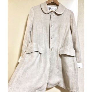 コムデギャルソン(COMME des GARCONS)の美品 コムコム  丸襟コート(ロングコート)